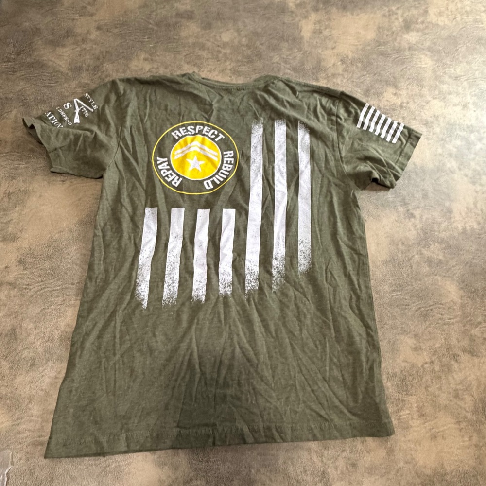 Grunt‎ Style T-Shirt Mens Small Green Military Makeover With Montel Graphic Tee